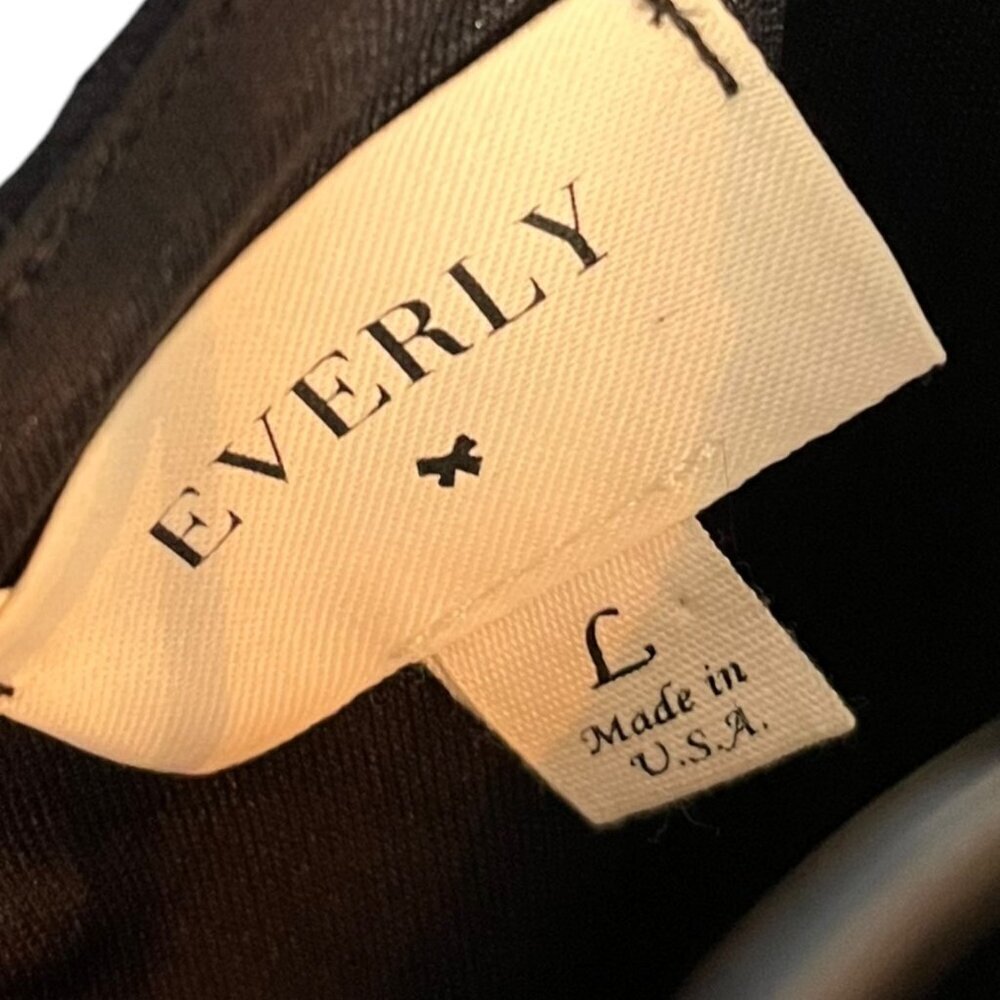 5/$25 Everly‎ Women's L Long Sleeve Black Lace Crossover Romper Office Victorain - Picture 4 of 4